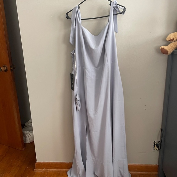 Luxedo French Blue 2X Formal Midi Dress - Picture 4 of 5